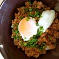 makihide's cooksnap of when they made 鶏そぼろ丼～温玉のせ～.
