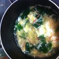 mikarin1220's cooksnap of when they made かに風味　塩麹のほうれん草卵スープ.