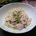 もぐもぐ195's cooksnap of when they made 秋鮭とキノコのｸﾘｰﾑﾊﾟｽﾀ.