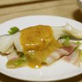 アカほっぺ's cooksnap of when they made たらのキャベツ蒸し♪　柚子味噌マヨソース.