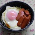 ひぃこ＊'s cooksnap of when they made ✿ポークビッツ てりやき丼✿.