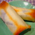 yr2n's cooksnap of when they made バナナとあんこで焼き春巻き.