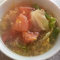 tasan's cooksnap of when they made トマトとレタスのスープ.