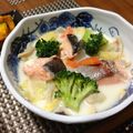 南極はんぞー's cooksnap of when they made 鮭と白菜のミルクスープ.