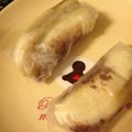 ４番目's cooksnap of when they made バナナチョコクリーム☆生春巻.