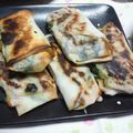 kaokaona's cooksnap of when they made ほうれん草チーズのヘルシー焼き春巻.