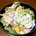 あおぎり。's cooksnap of when they made 豚とキャベツの☆たまご丼.