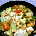 お料理初心者ママ's cooksnap of when they made たれが絶妙！キャベツと厚揚げの味噌炒め♪.