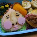 あずちもも's cooksnap of when they made こびとづかんのぶさかわキャラ弁♪.