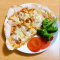 柊＿＿'s cooksnap of when they made ちょー簡単☆餃子の皮ピザ‼.