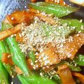 こまつなきなこ's cooksnap of when they made 簡単きれい！いんげん人参の白ごまきんぴら.