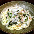 sivak's cooksnap of when they made 牡蠣とほうれん草のクリームパスタ.