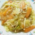 あきーまあ's cooksnap of when they made ☆椎茸の味噌バターあんかけ焼きそば♪.