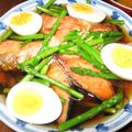 がるばんぞママ's cooksnap of when they made おもてなしに♪鮭とアスパラの焼きびたし.