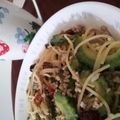しもさいだー's cooksnap of when they made ゴーヤとドライトマトのパスタ.