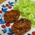 チョコうさにゃんこ's cooksnap of when they made きんぴらＤＥリメイクつくねバーグ★.