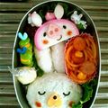 ✖kuu✖'s cooksnap of when they made ＊キャラ弁＊かまぼこでぶたちゃん＊.
