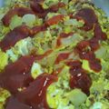 賄いのおばちゃん's cooksnap of when they made 【楽めし】ひき肉と玉ねぎのオムレツ.