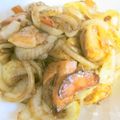 pangtang's cooksnap of when they made シャケと野菜のにんにくバター醤油炒め.