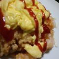 uni飯's cooksnap of when they made 簡単本格チキンライスのプレーンオムライス.