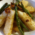 料理下手のりぴー28's cooksnap of when they made 揚げ長芋とさやえんどうの炒めもの.