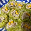 にこふわわ's cooksnap of when they made レンジで作るきのこシュウマイ レタス包み.