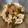 やよい・M's cooksnap of when they made オクラととりささみの梅肉シソ和え.