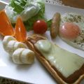 ルリナ's cooksnap of when they made 朝食に☆チーズカレートースト.