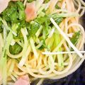 るびにゃん's cooksnap of when they made ベーコンと水菜のパスタ　～ゆず胡椒風味～.