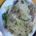 H＆w's cooksnap of when they made そうめんでチャンプル.