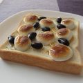 doiko's cooksnap of when they made 超美味しい☆黒豆マシュマロハニートースト.
