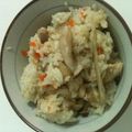 hikajiri's cooksnap of when they made 鶏皮ゴボウ炊き込みご飯.
