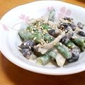 さっくー's cooksnap of when they made インゲンとしめじの味噌マヨ七味あえ.