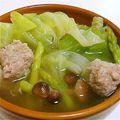 sakiにゃん's cooksnap of when they made 鶏つくねスープ.
