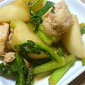 轟歌笛's cooksnap of when they made 小かぶとささ身のバター醤油炒め.