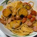 きーみきみ's cooksnap of when they made 定番☆なすとベーコンのトマトパスタ.