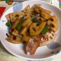 こきんちゃん✋'s cooksnap of when they made 【幼児食】ベーコンれんこん炒め.