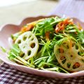 jelwee's cooksnap of when they made 蓮根と水菜のサラダ.