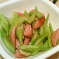 awashi's cooksnap of when they made セロリとウインナーの炒めもの.