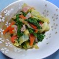 かずさか's cooksnap of when they made 春菊とベーコンの煮物.