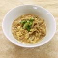 uguisumam's cooksnap of when they made 豚バラとごぼうのトロトロ卵とじ丼.