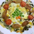 さやあ☆'s cooksnap of when they made クリスマスに ☆リースピザ.