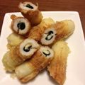 ごろみママ's cooksnap of when they made ちくわチーズ磯辺天ぷら♪串刺し.
