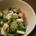 azuazupi's cooksnap of when they made エコレシピ☆かぶの皮と葉のベーコン炒め.