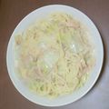 なぎひさ's cooksnap of when they made 簡単ずぼら飯☆白菜と鮭のクリームパスタ.