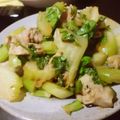 nier's cooksnap of when they made セロリと豚肉の中華風きんぴら.