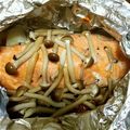 takumariyu's cooksnap of when they made 鮭ときのこの包み蒸し✿バター醤油味✿.