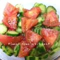 cmcmlatte's cooksnap of when they made 簡単(ﾟДﾟトマトと胡瓜のごまポンサラダ.