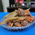 ぽっぽぺぺ's cooksnap of when they made 牛肉とごぼうの甘辛炒め.