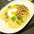 ミナいちご's cooksnap of when they made 簡単！温たま納豆パスタ^ω^.